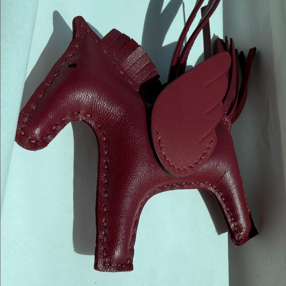 HERMES Rodeo bag accessory charm small size Rouge Grenat BNIB. New. Full set - Picture 8 of 13